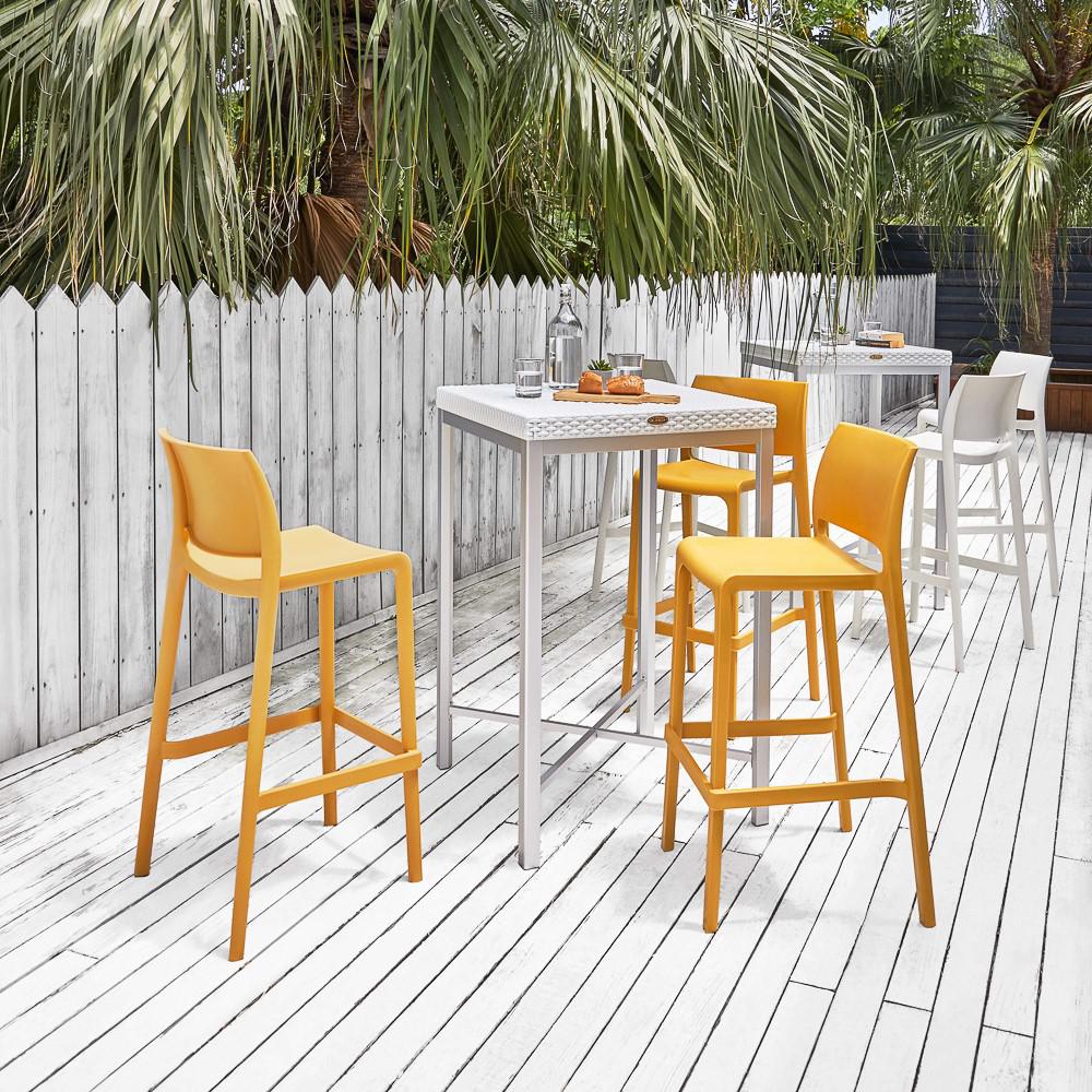 Sensilla Resin Stackable Bar Stool Set of 2. Picture 3