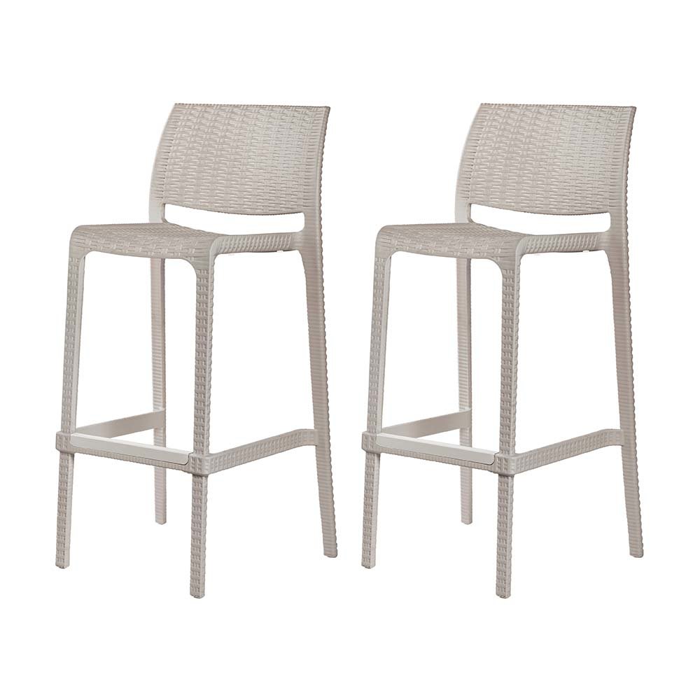 Rue Resin Stackable Bar Stool Set of 2. Picture 1
