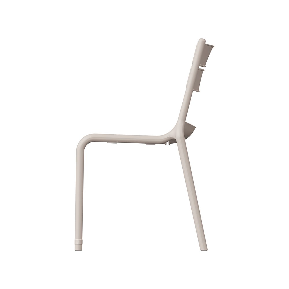 Naples B Stackable Side Chair Taupe, 2 Pcs. Picture 4