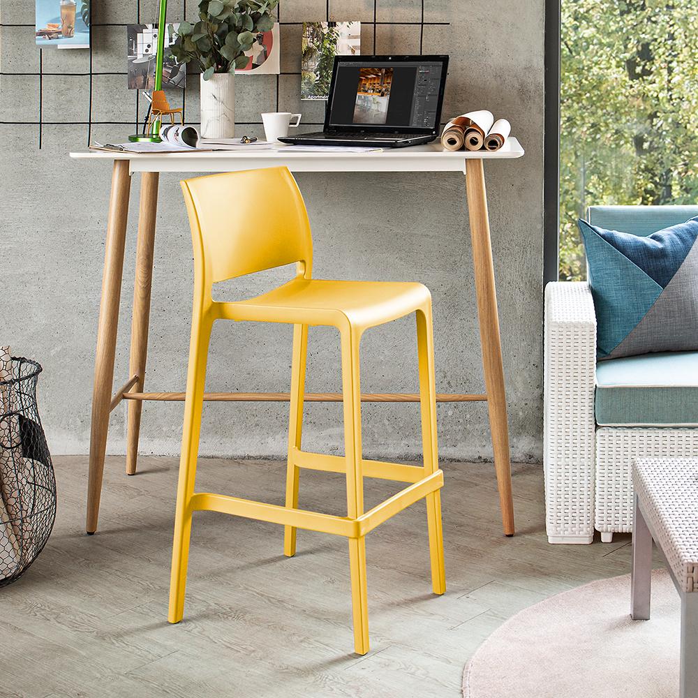Sensilla Resin Stackable Bar Stool Set of 2. Picture 2
