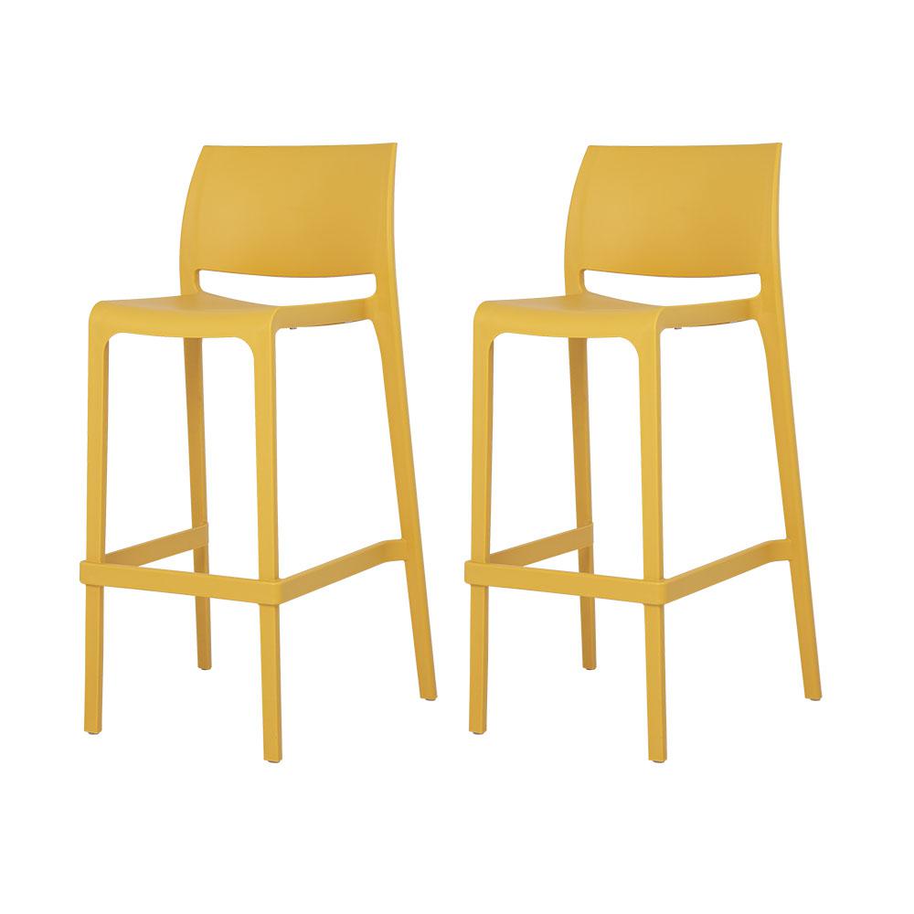 Sensilla Resin Stackable Bar Stool Set of 2. Picture 1