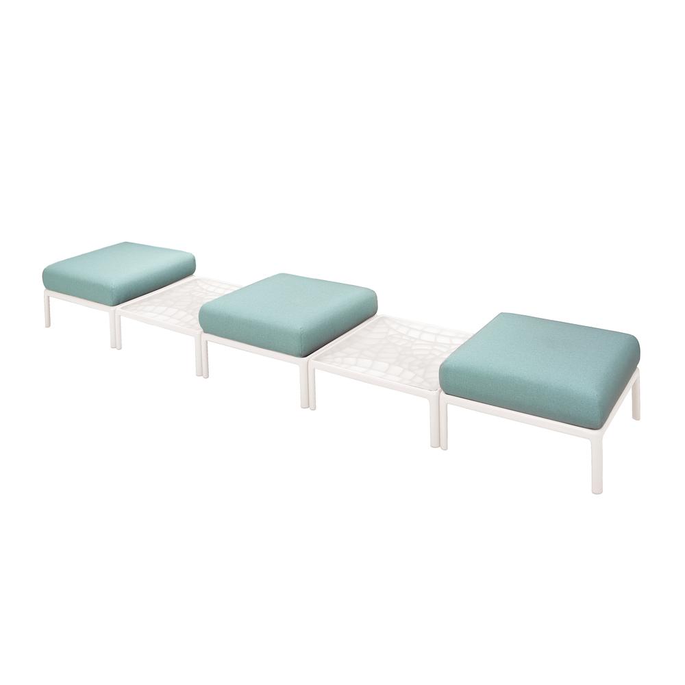 Laurel Resin Ottoman with Cushion. Picture 5