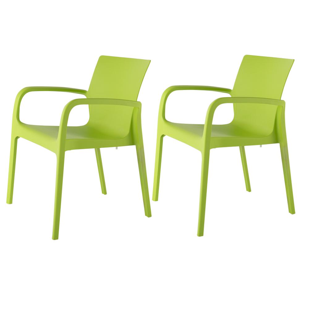 Lagoon Alissa Resin Stackable Dining Armchair Set of 2. Picture 1