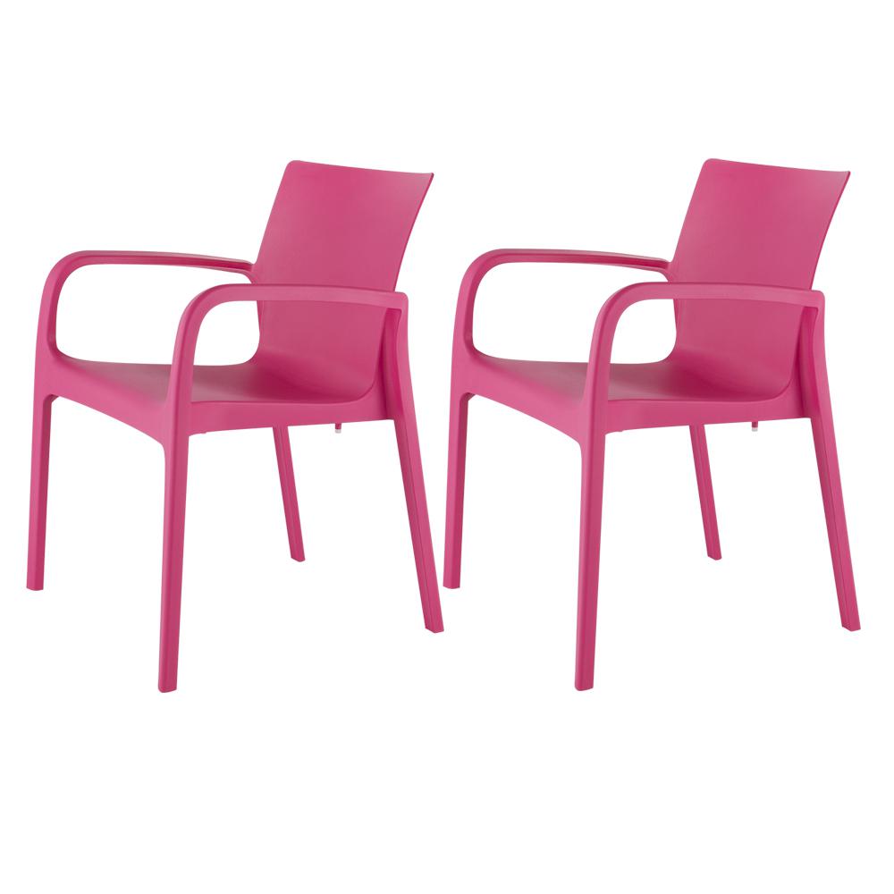 Lagoon Alissa Resin Stackable Dining Armchair Set of 2. Picture 1