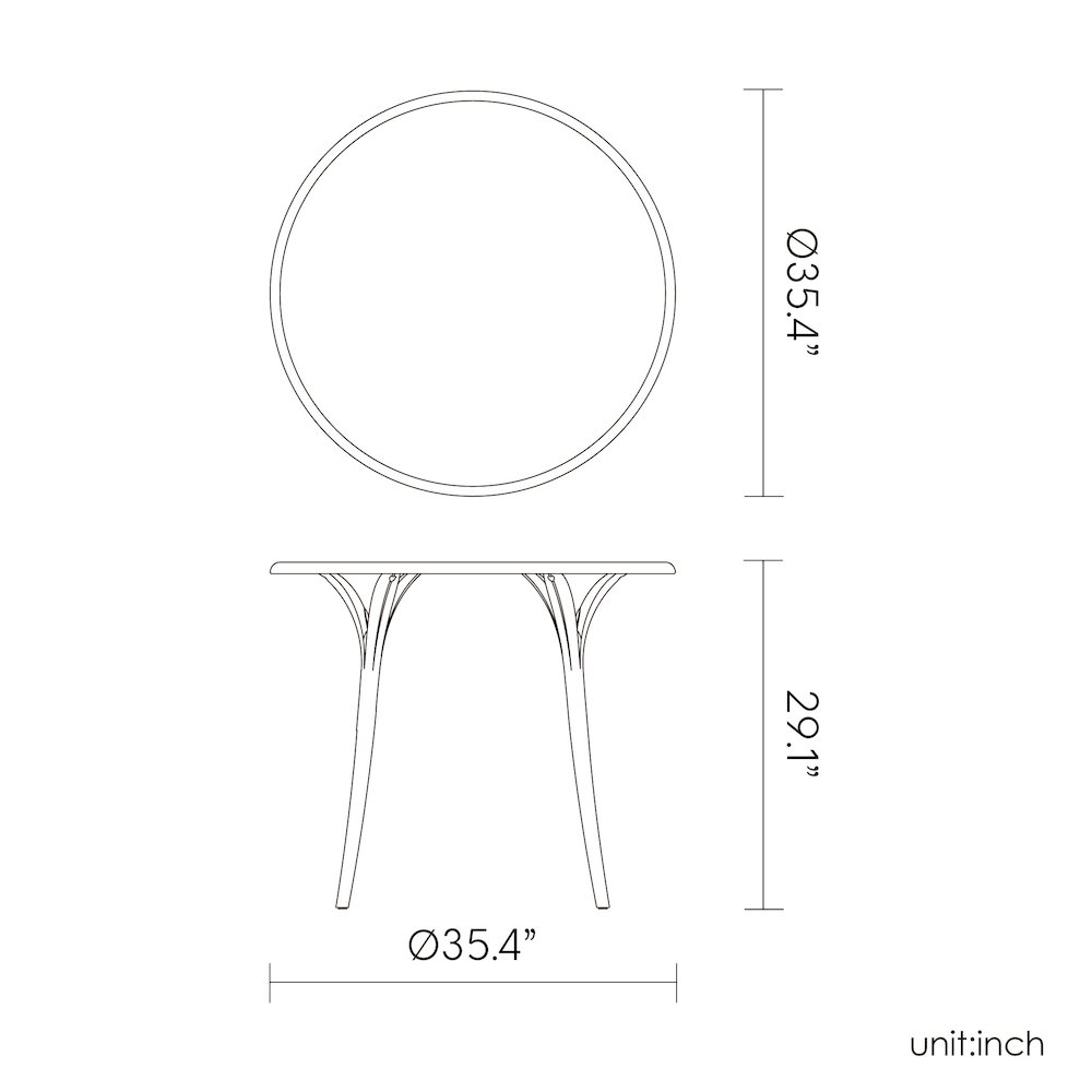 Lagoon Chloe Round Garden Table. Picture 3