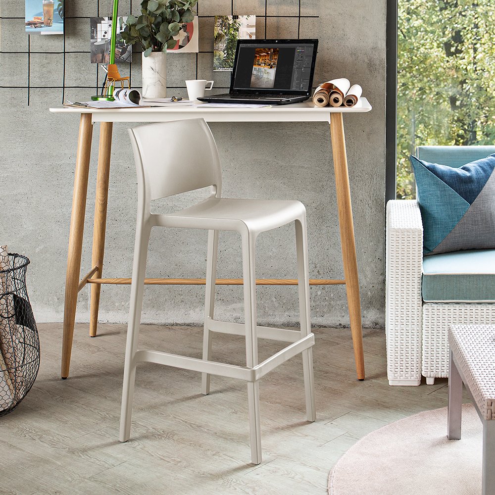 Sensilla Resin Stackable Bar Stool Set of 2. Picture 4