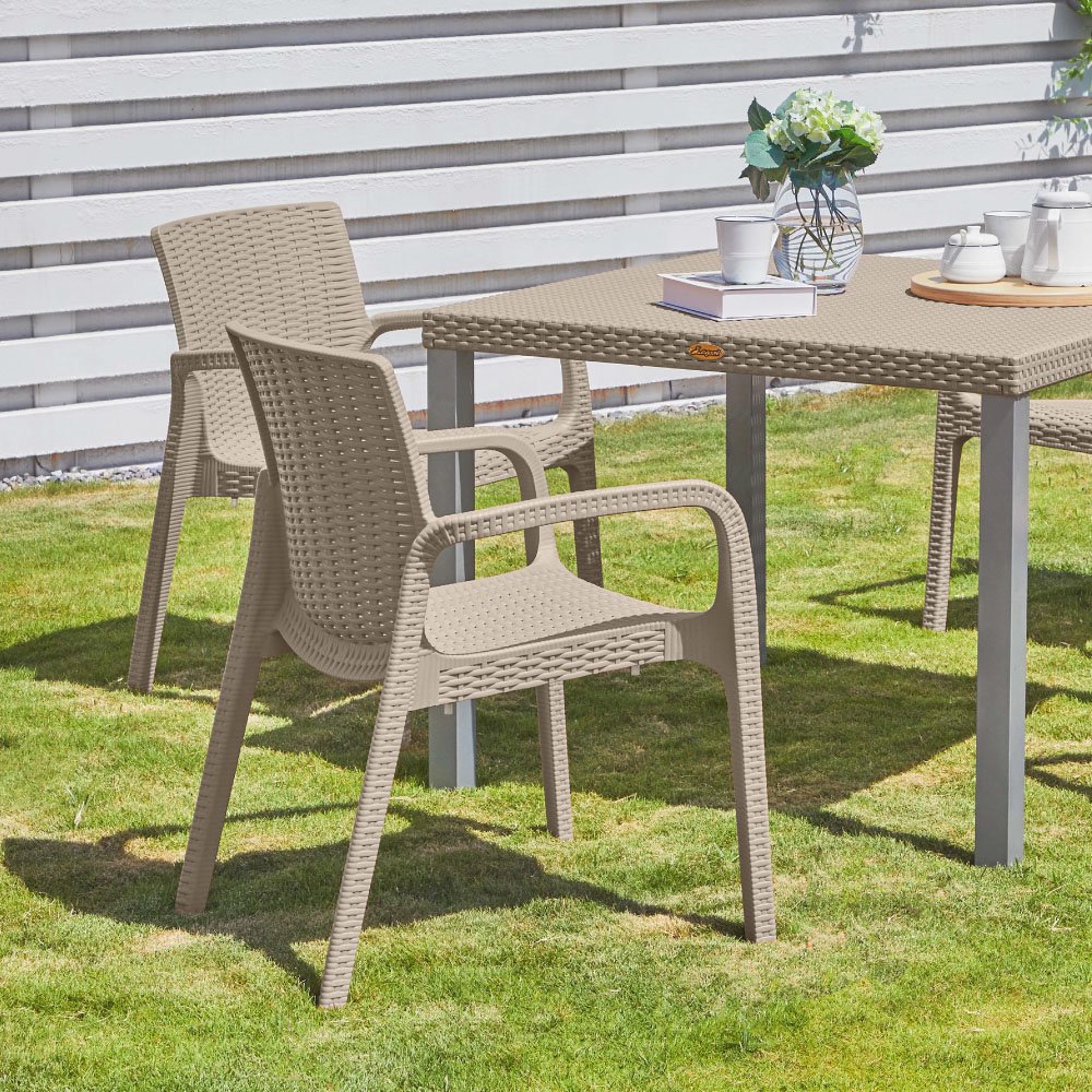 Lagoon Koppla Resin Stackable Dining Armchair Set of 2. Picture 3
