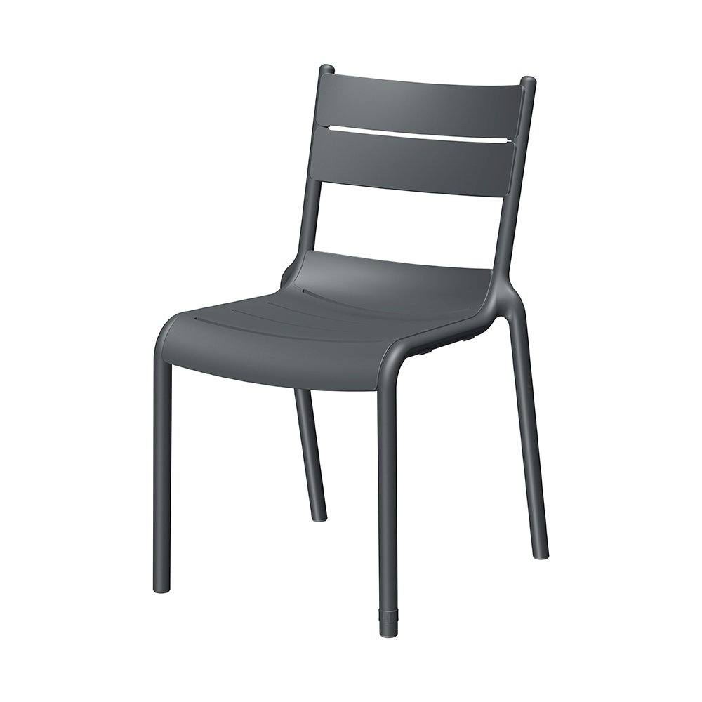Naples B Stackable Side Chair Dark Grey, 2 Pcs. Picture 1