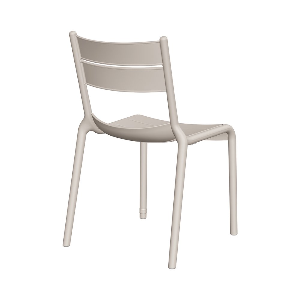 Naples B Stackable Side Chair Taupe, 2 Pcs. Picture 2
