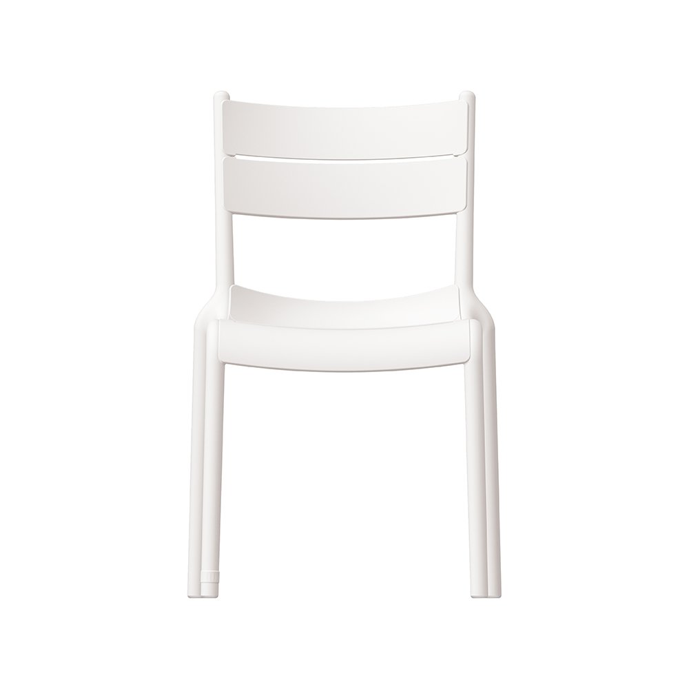 Naples B Stackable Side Chair White, 2 Pcs. Picture 3