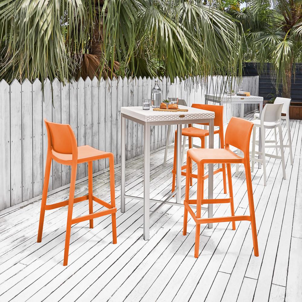 Sensilla Resin Stackable Bar Stool Set of 2. Picture 3