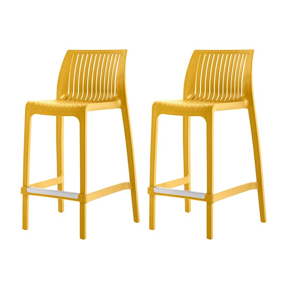 Milos Resin Stackable Counter Stool Set of 2. Picture 1