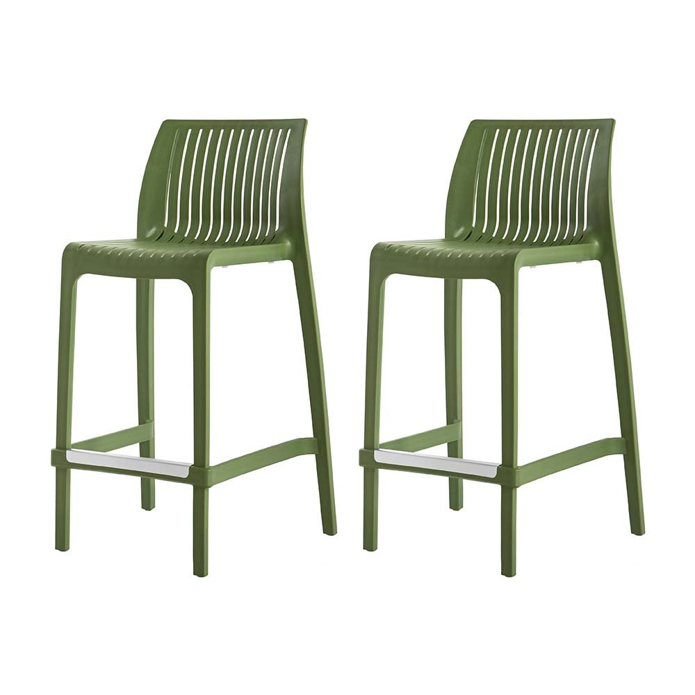 Milos Resin Stackable Counter Stool Set of 2. Picture 1