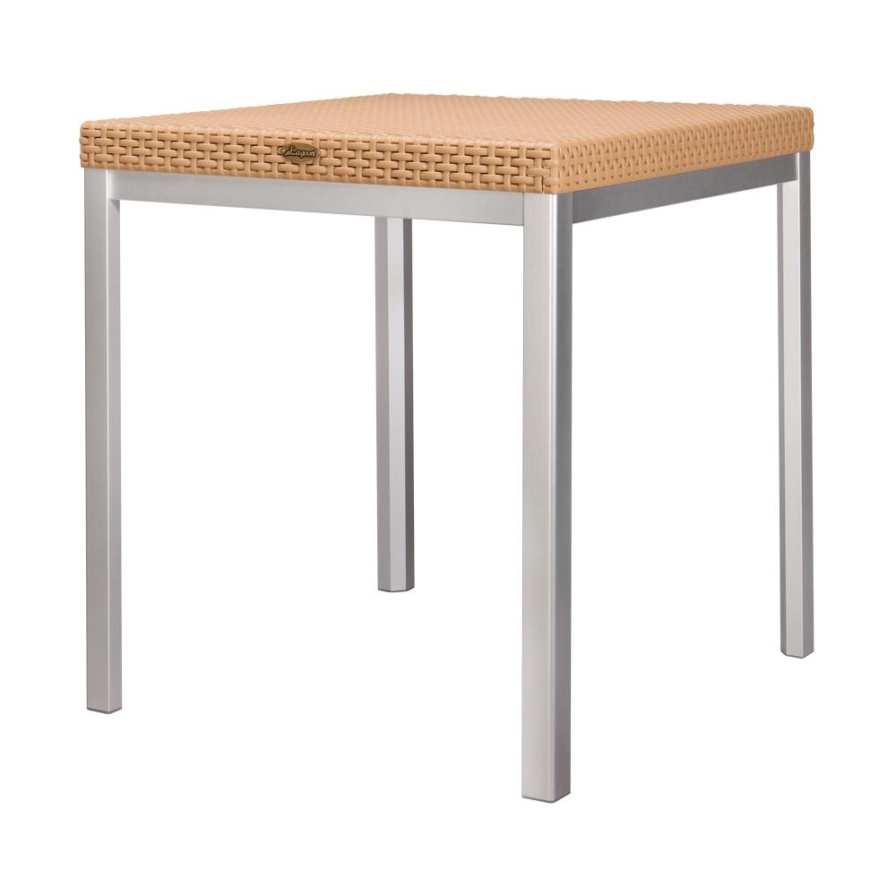 Russ Rattan Coffee Table with Aluminum Legs. Picture 1