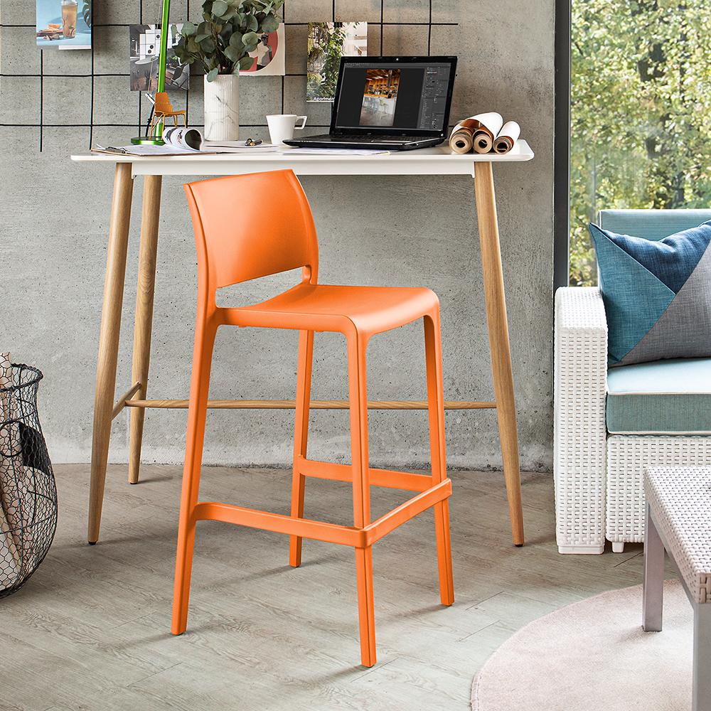 Sensilla Resin Stackable Bar Stool Set of 2. Picture 2