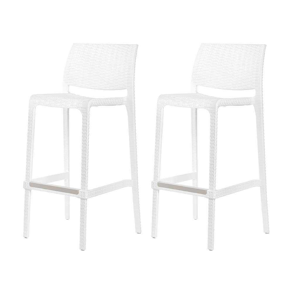 Rue Resin Stackable Bar Stool Set of 2. Picture 1