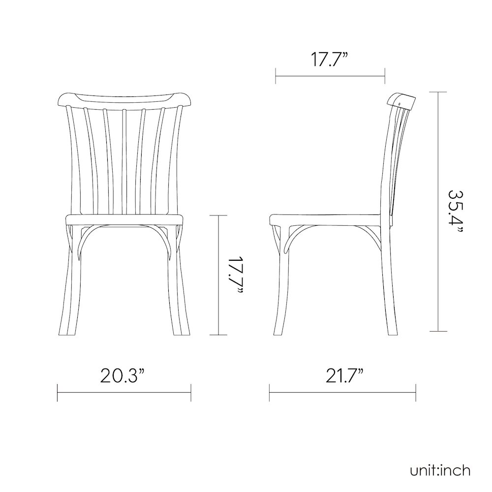 Stackable Rio Dining Chair Set of 2. Picture 6