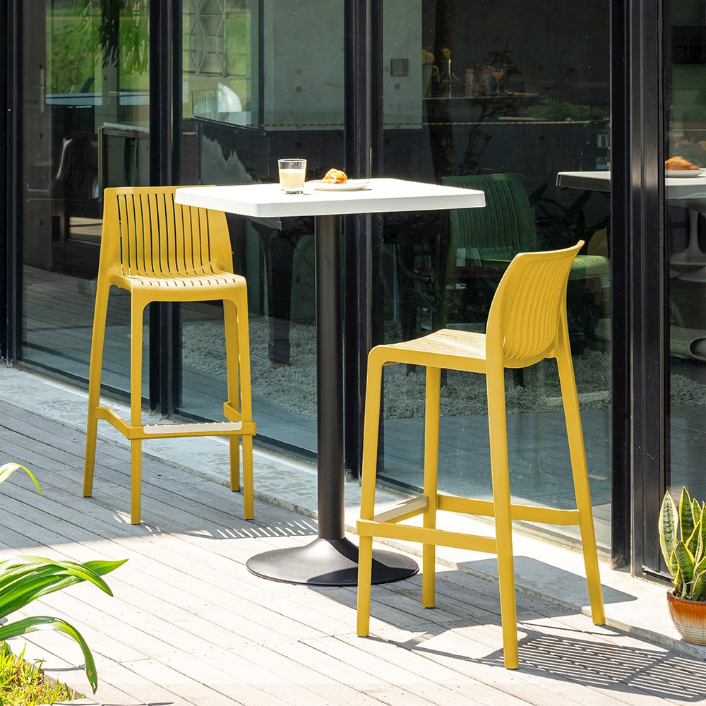 Milos Resin Stackable Bar Stool Set of 2. Picture 4