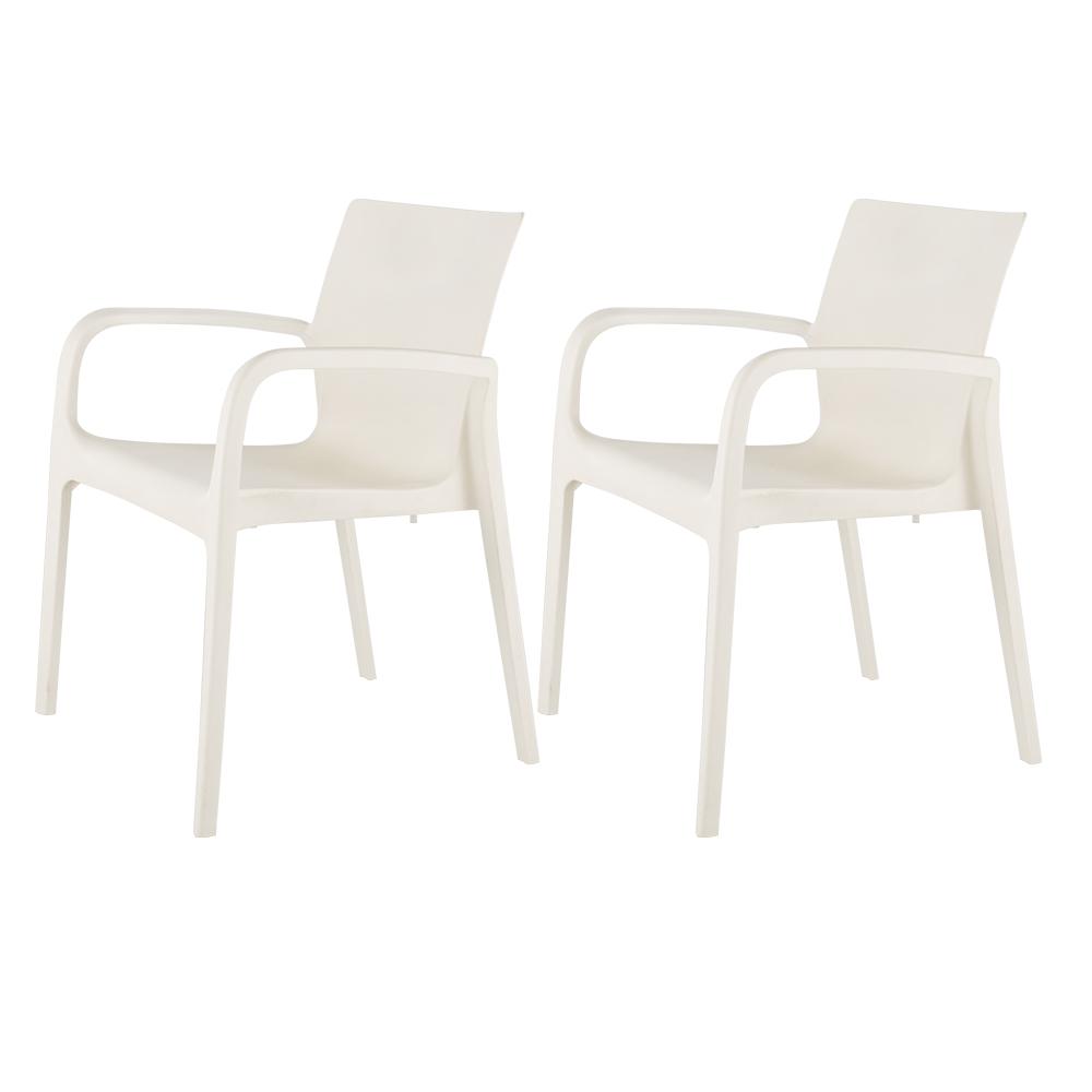Lagoon Alissa Resin Stackable Dining Armchair Set of 2. Picture 1
