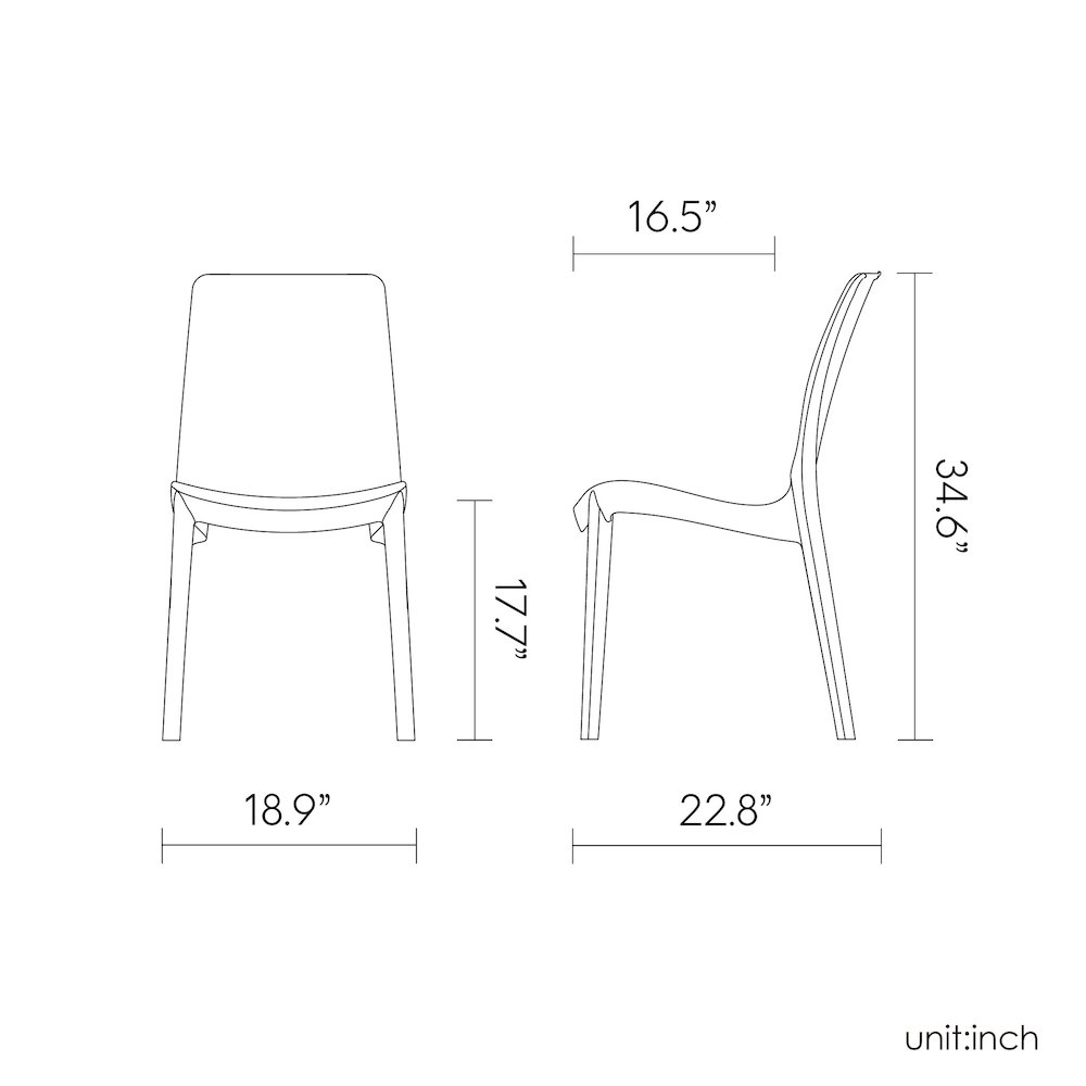 Lagoon Rue Resin Stackable Dining Chairs Set of 4. Picture 7