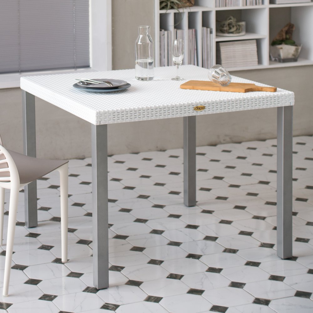 Lagoon Oslo Rattan Dining Table with Aluminum Legs. Picture 2