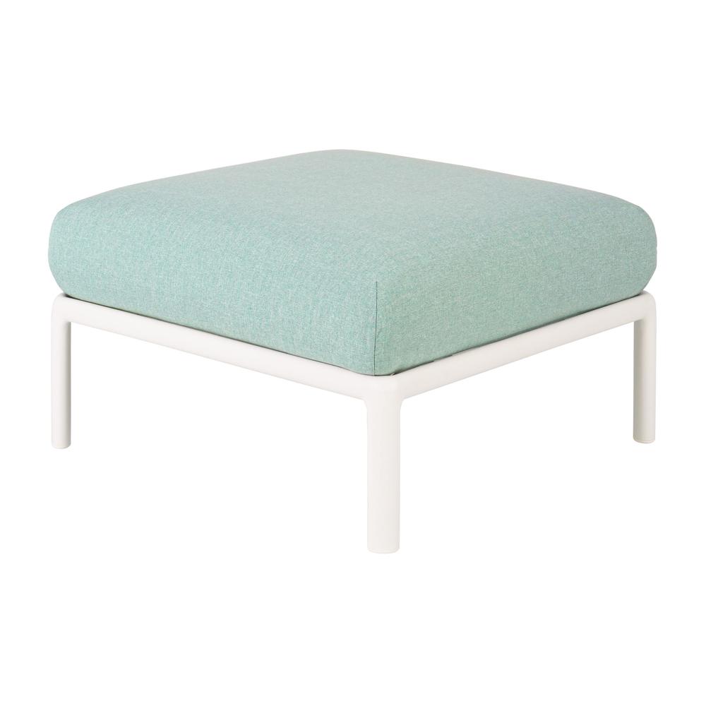 Laurel Resin Ottoman with Cushion. Picture 1