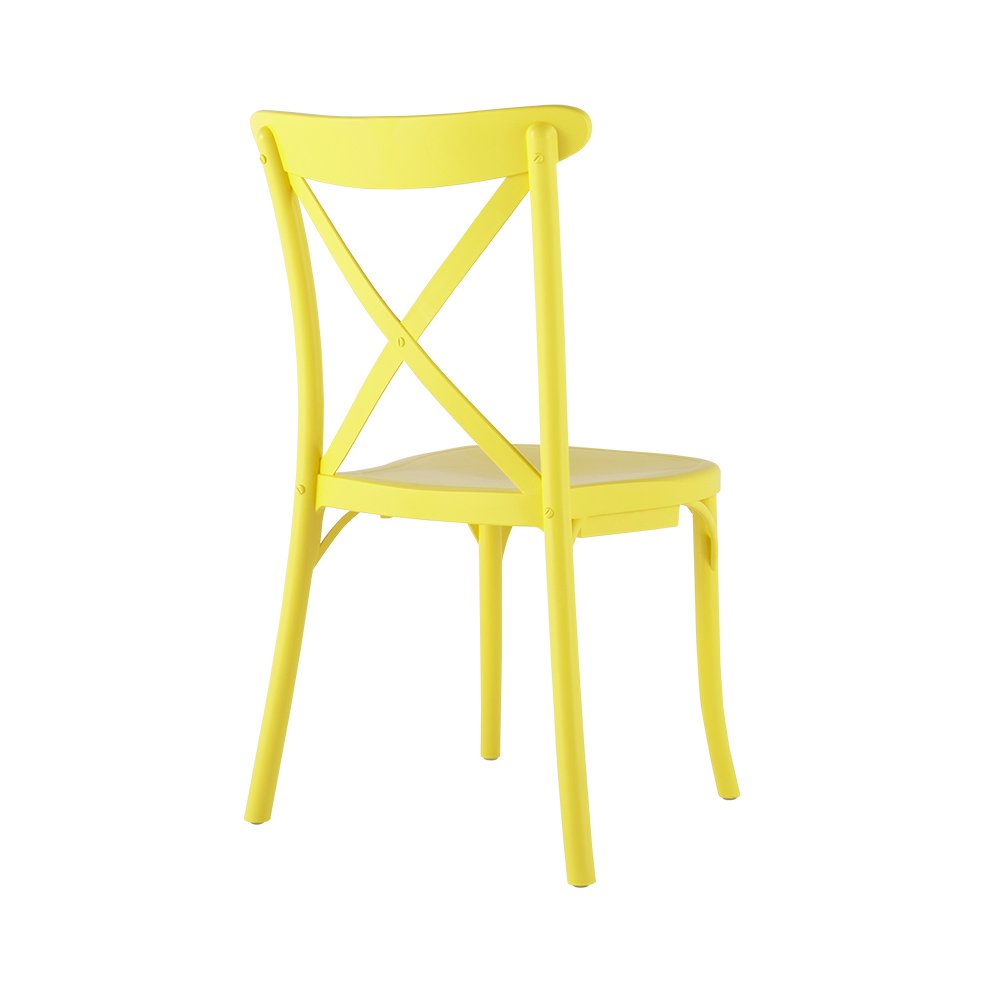 Stackable Resin Crossback Dining Chair Set of 2. Picture 6