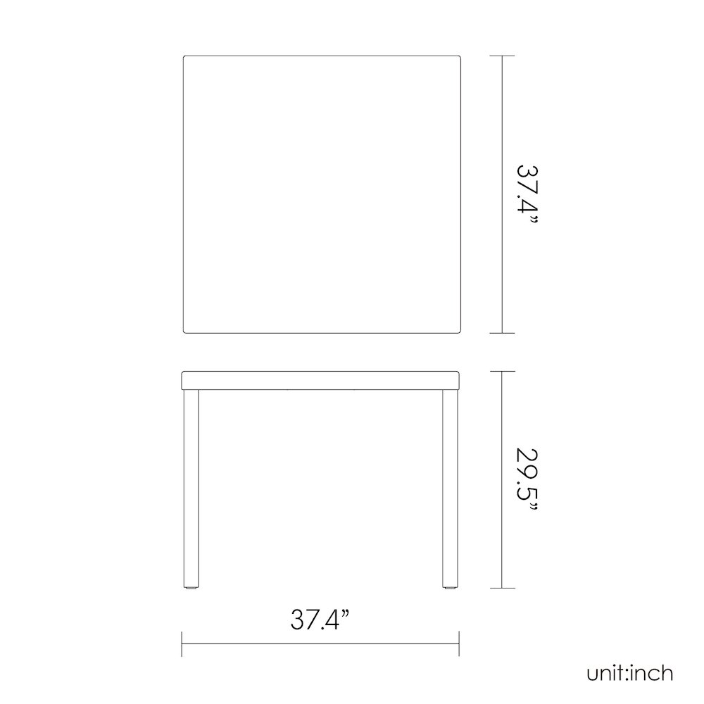 Lagoon Oslo Rattan Dining Table with Aluminum Legs. Picture 5