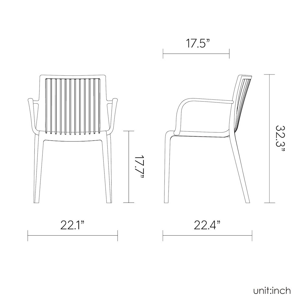 Lagoon Milos Stackable Armchair Set of 2. Picture 5