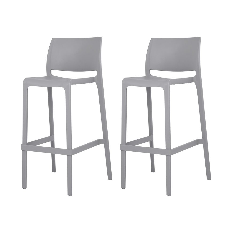 Sensilla Resin Stackable Bar Stool Set of 2. Picture 1