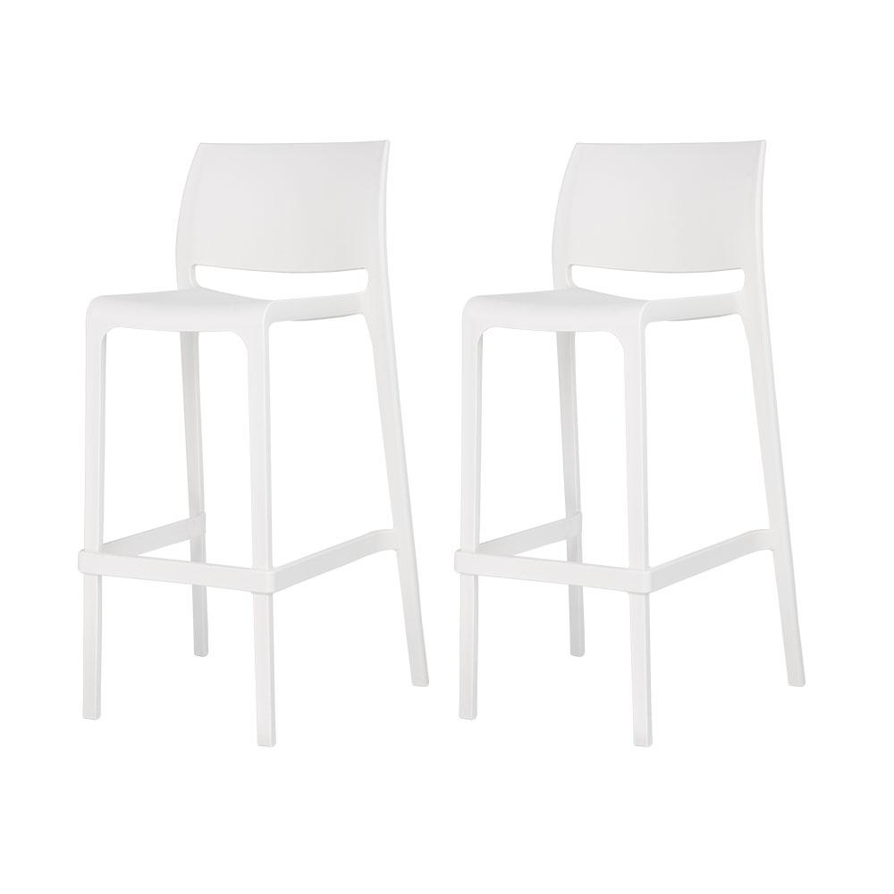 Sensilla Resin Stackable Bar Stool Set of 2. Picture 1
