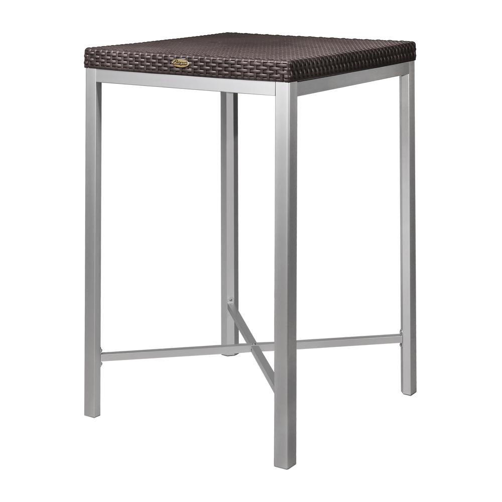 Russ Rattan Bar Table with Aluminum Legs. Picture 1