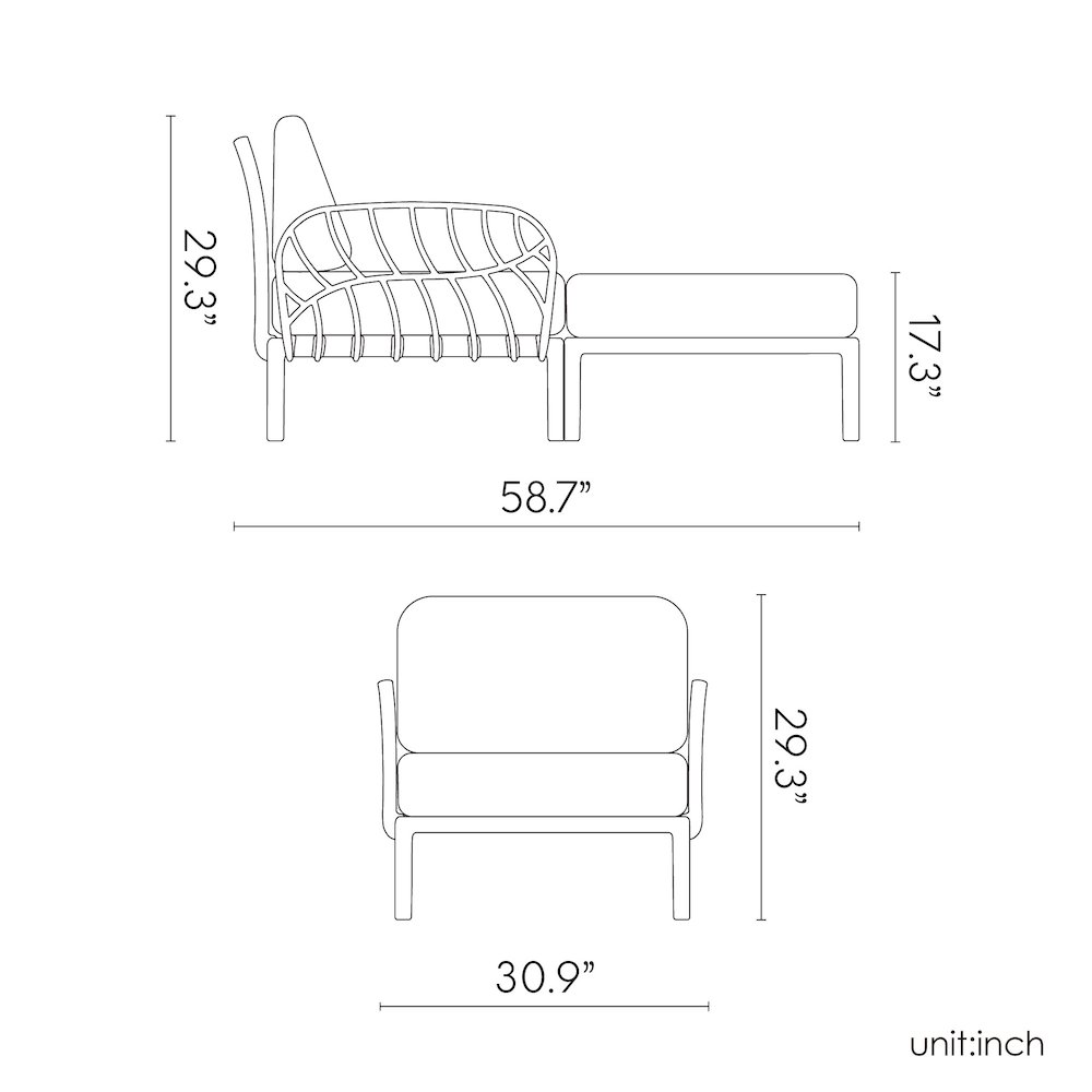 Laurel Resin Chaise Lounge with Cushions. Picture 4