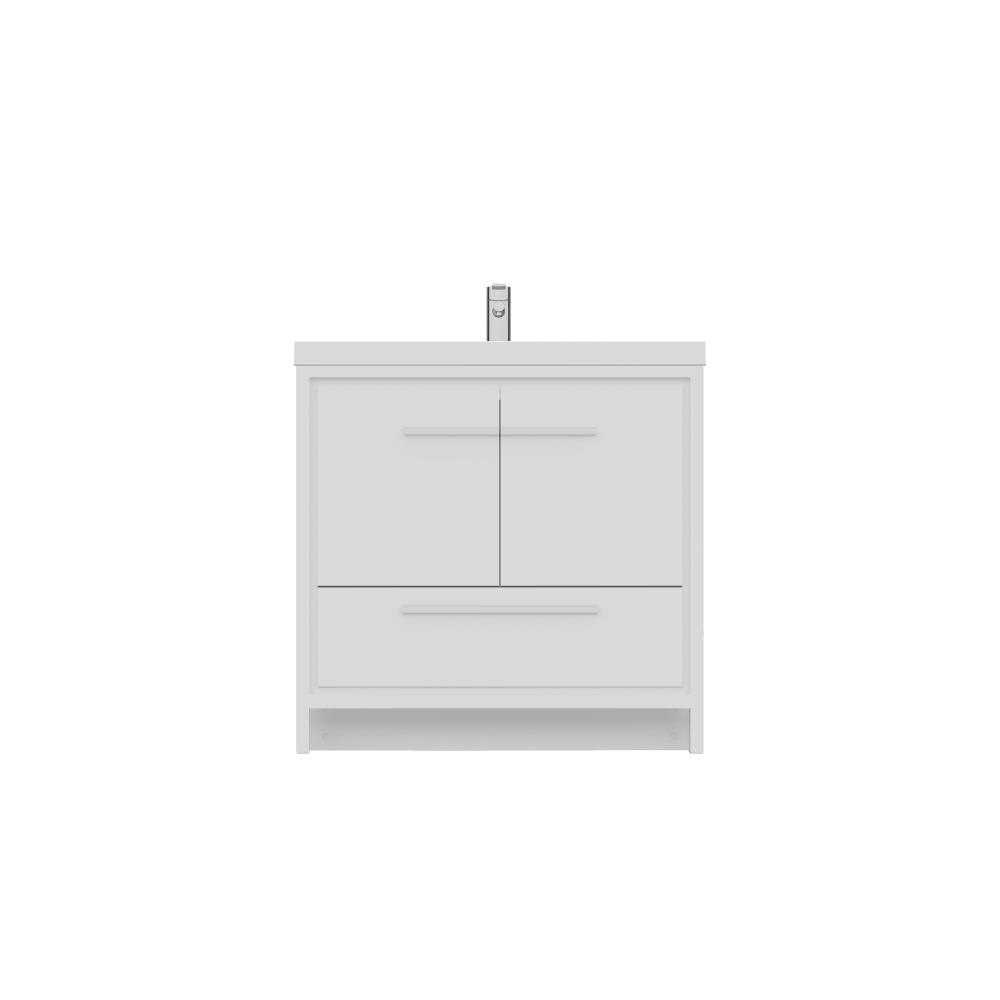 Sortino 36" Modern Bathroom Vanity in White. Picture 1