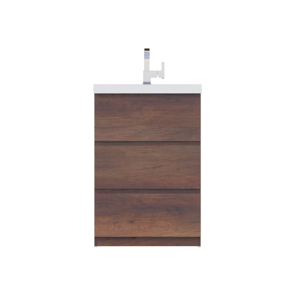Paterno 24" Modern Freestanding Bathroom Vanity in Rosewood. Picture 1