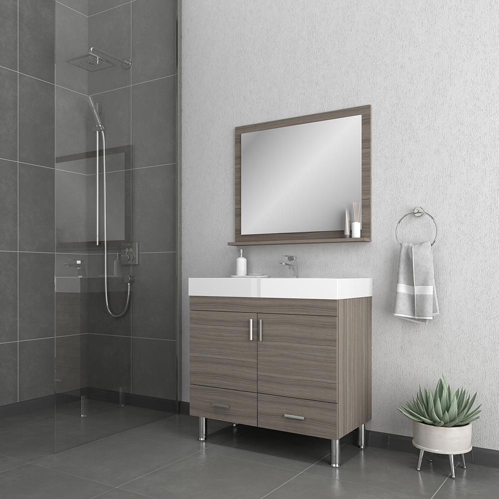 Ripley 36" Modern Bathroom Vanity in Gray. Picture 1