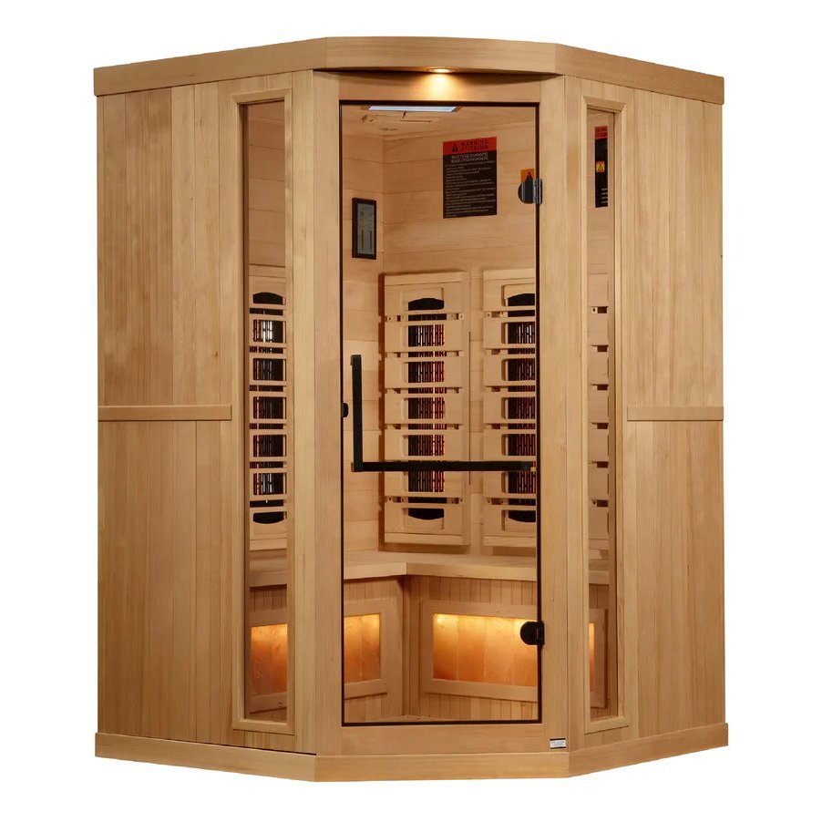 3-Person Corner Full Spectrum PureTech™ Near Zero EMF FAR Infrared Sauna. Picture 2