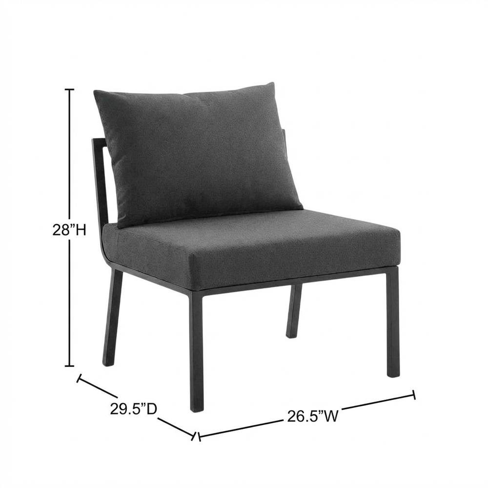 Aluminum Outdoor Lounge Chair With Cushioned Backrest And Seat. Picture 7