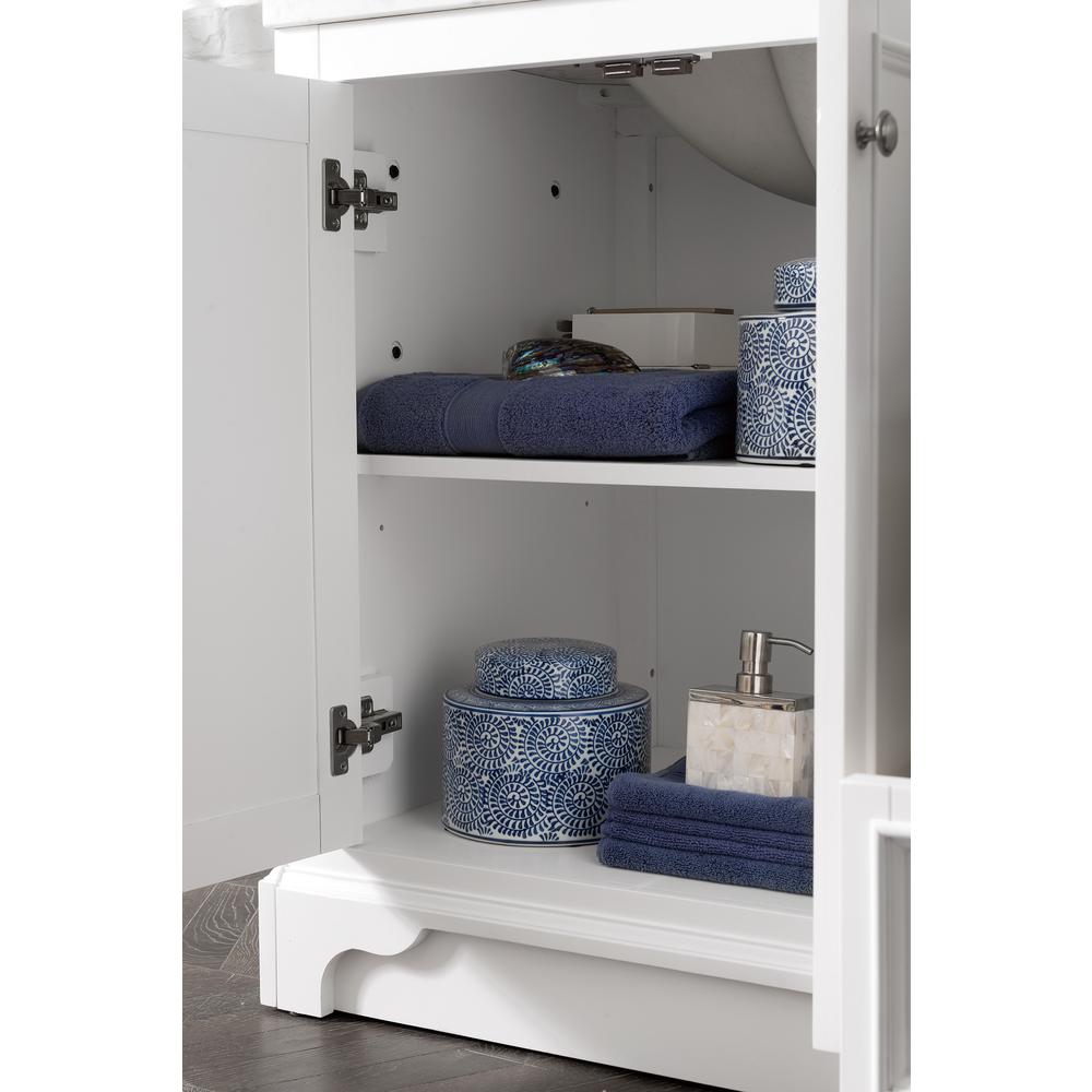 De Soto 72" Double Vanity, Bright White w/ 3 CM Charcoal Soapstone Quartz Top. Picture 5