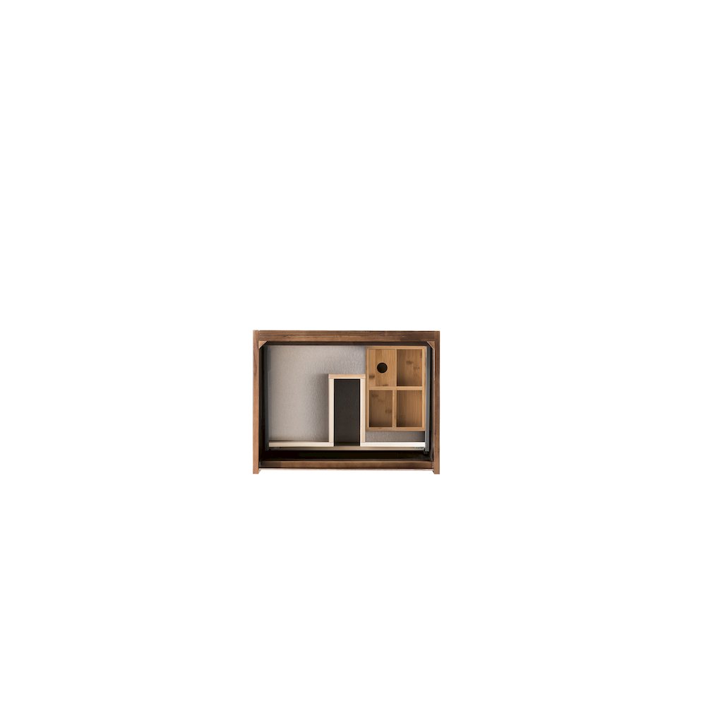 23.6" Single Vanity Cabinet, Mid-Century Walnut. Picture 2
