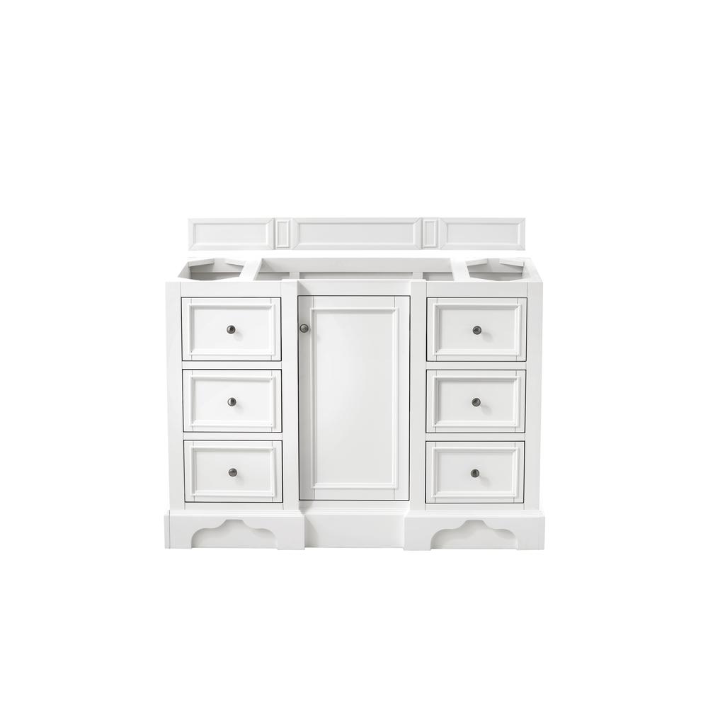 De Soto 48" Single Vanity, Bright White. Picture 1