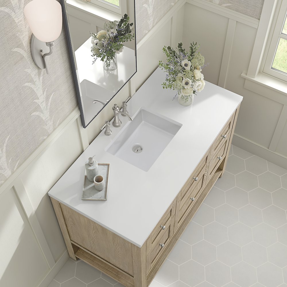 48" Single Vanity, Whitewashed Oak. Picture 1