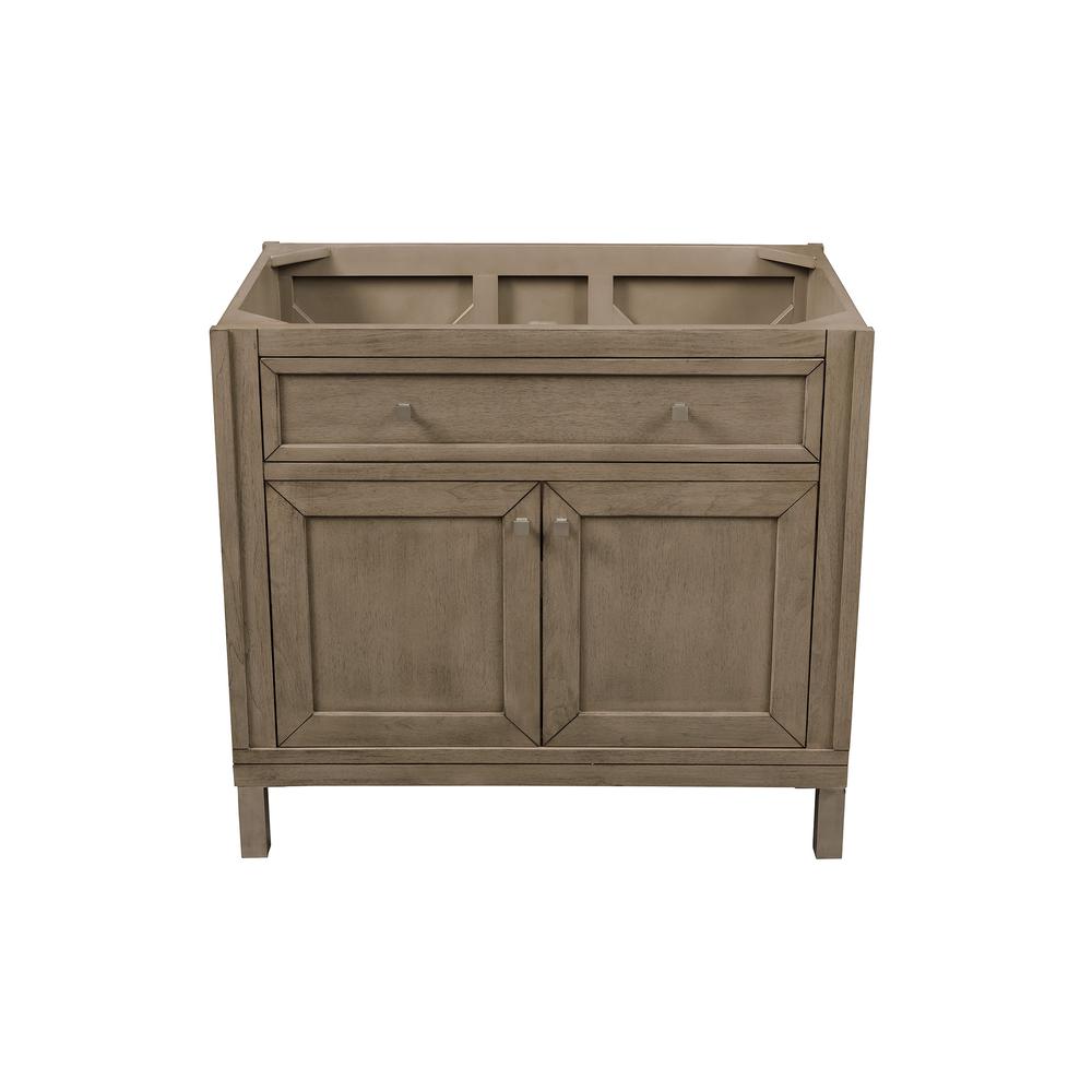 Chicago 36" Single Vanity Whitewashed Walnut. Picture 1