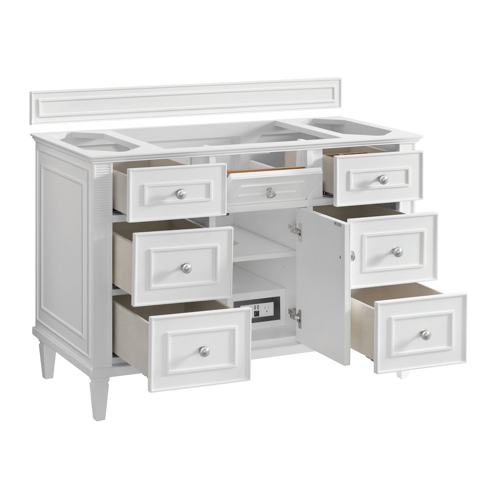 48" Single Vanity, Bright White. Picture 8