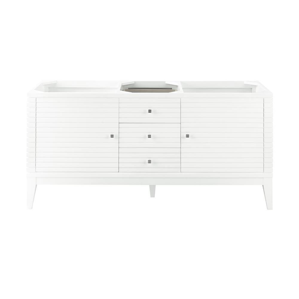 Linear 59" Double Vanity, Glossy White. Picture 1