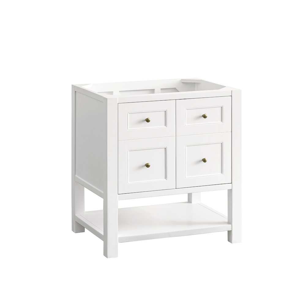 30" Single Vanity Cabinet, Bright White. Picture 1