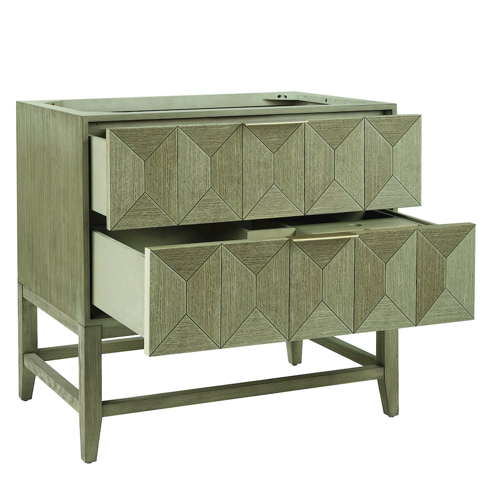 36" Single Vanity Cabinet, Pebble Oak. Picture 2