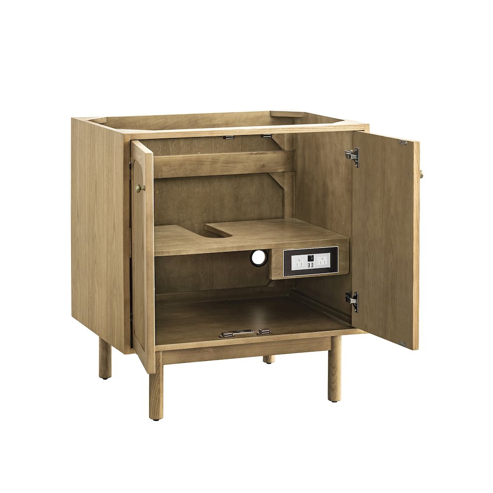 30" Single Vanity Cabinet, Light Natural Oak. Picture 9