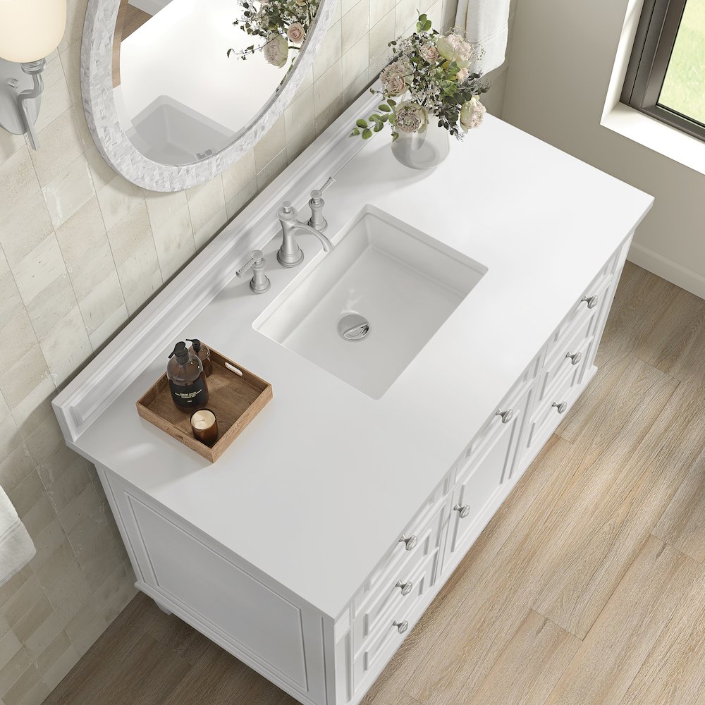 48" Single Vanity, Bright White. Picture 7