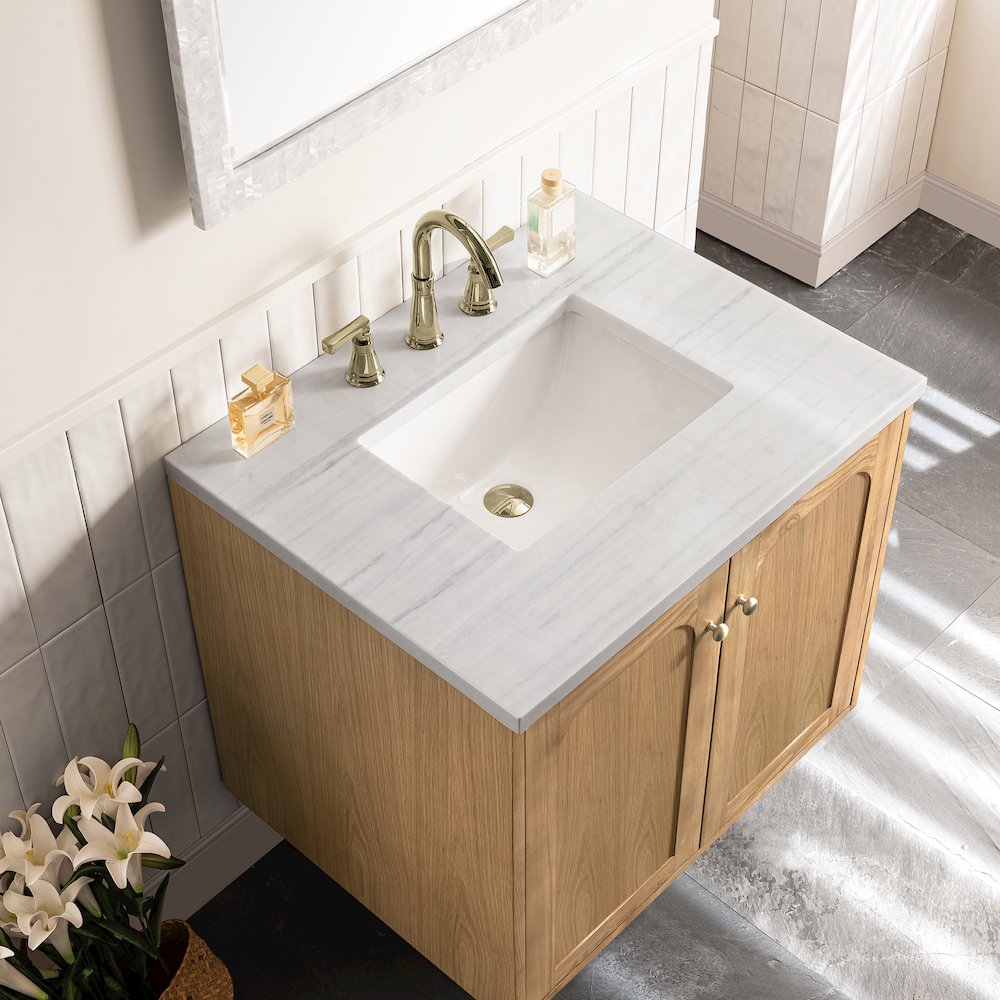 30" Single Vanity Cabinet, Light Natural Oak. Picture 8